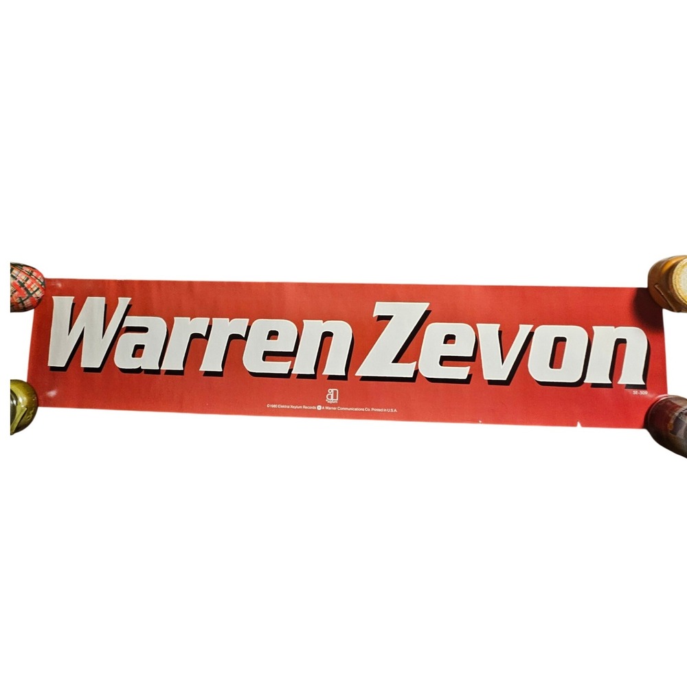 Warren Zevon 48x10 Large Promo Banner Poster Vintage 1980 Elektra Asylum Records